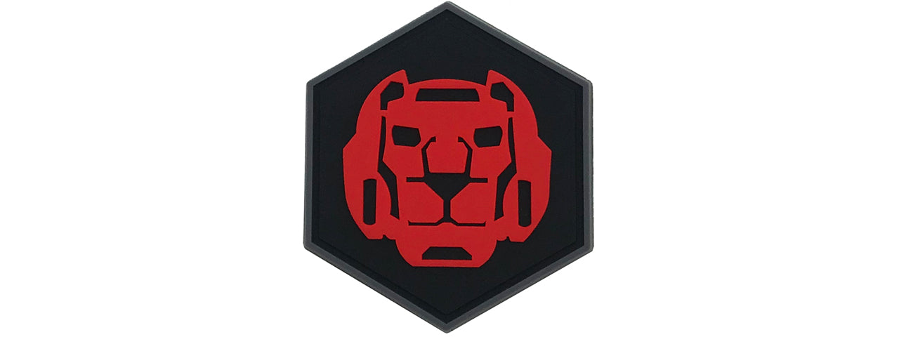 Hexagon PVC Patch Vultron Red Lion