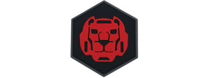 Hexagon PVC Patch Vultron Red Lion