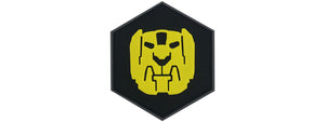 Hexagon PVC Patch Vultron Yellow Lion