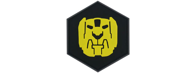 Hexagon PVC Patch Vultron Yellow Lion