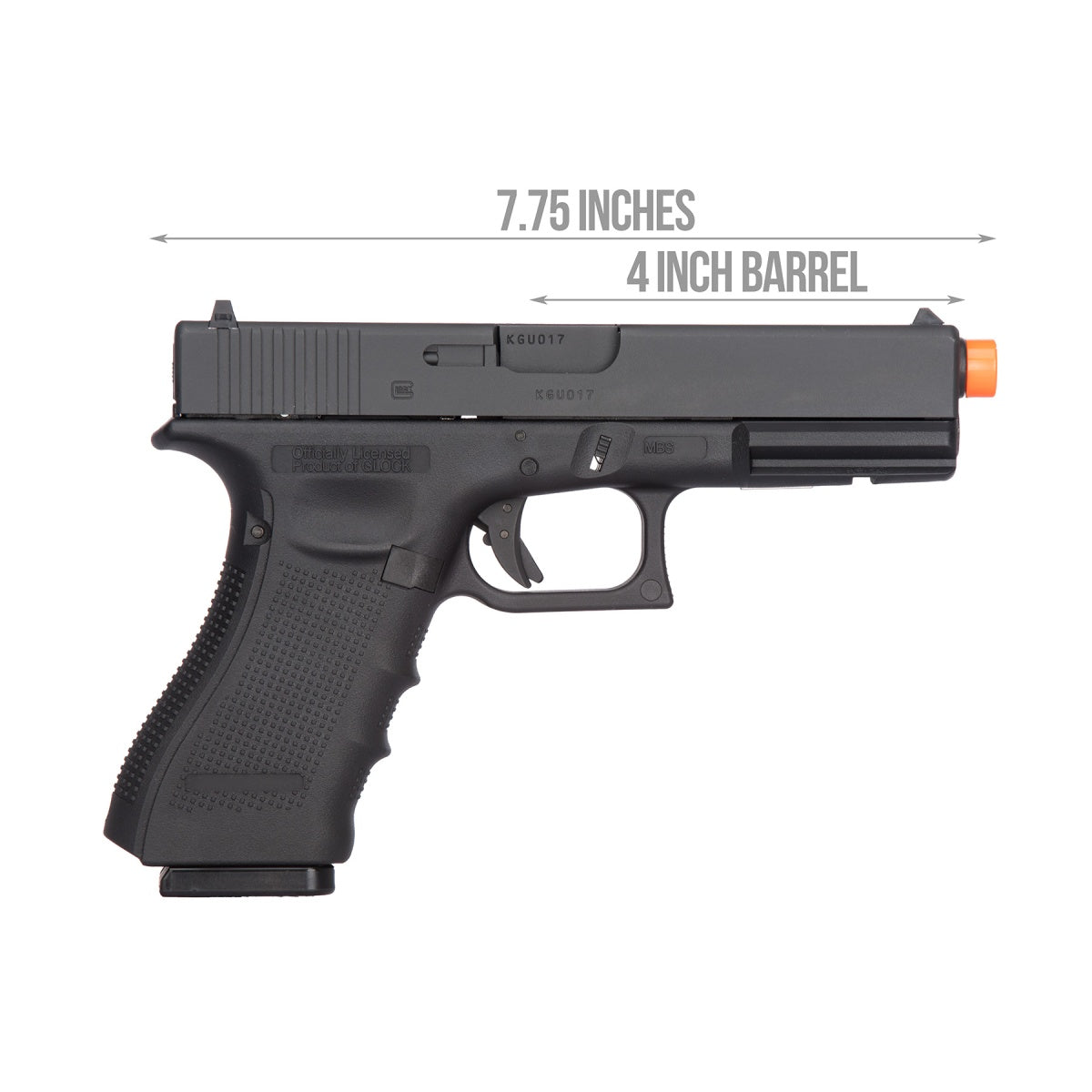Elite Force Licensed Glock 17 Gen 4 CO2 Blowback Airsoft Pistol - BLACK