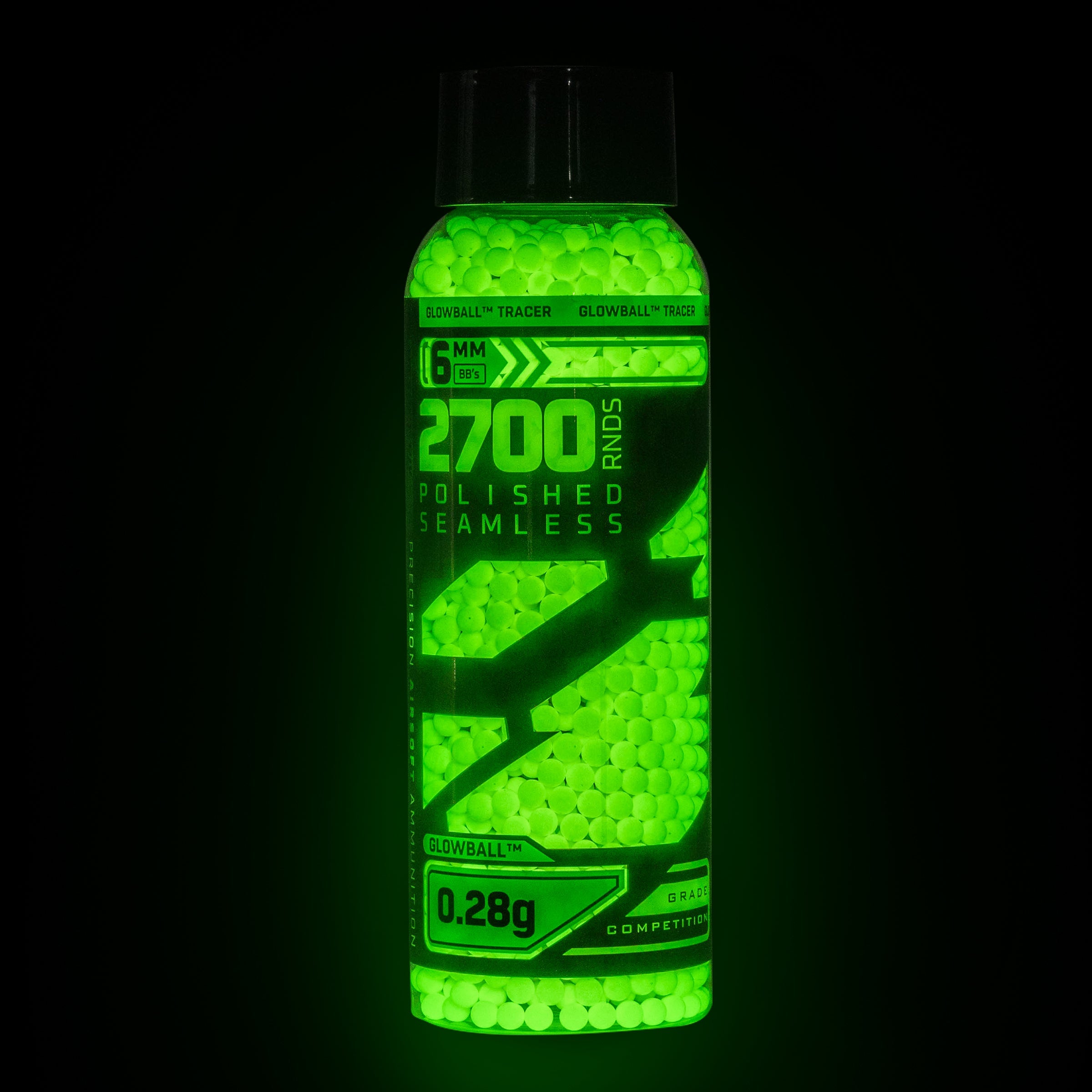 Glowball™ Tracer .28g BB's - 2700ct - Green - XTREME Airsoft Superstore
