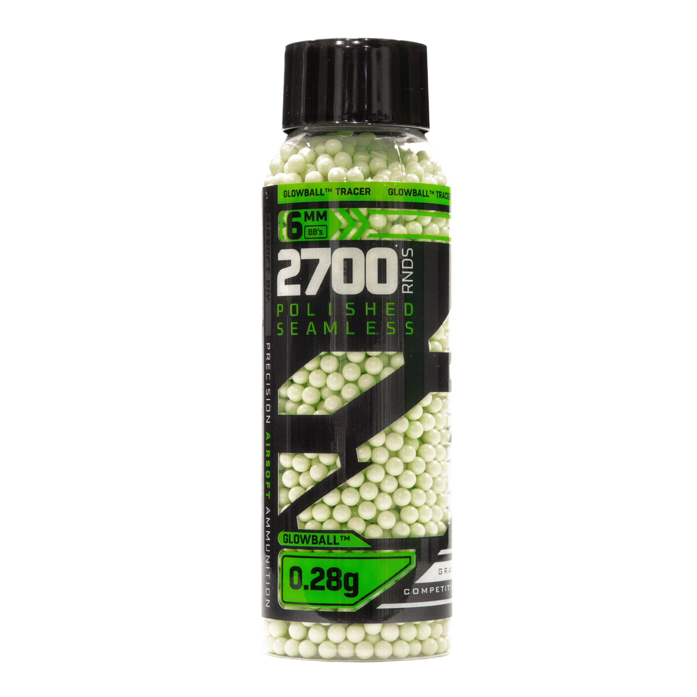 Glowball™ Tracer .28g BB's - 2700ct - Green - XTREME Airsoft Superstore