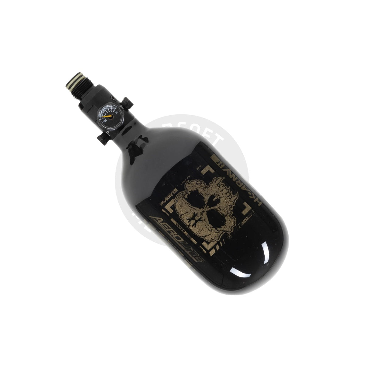 36CI / 4500PSI Extra Lite Carbon Fiber Tank - Standard Reg - Doom (Black/Gold)