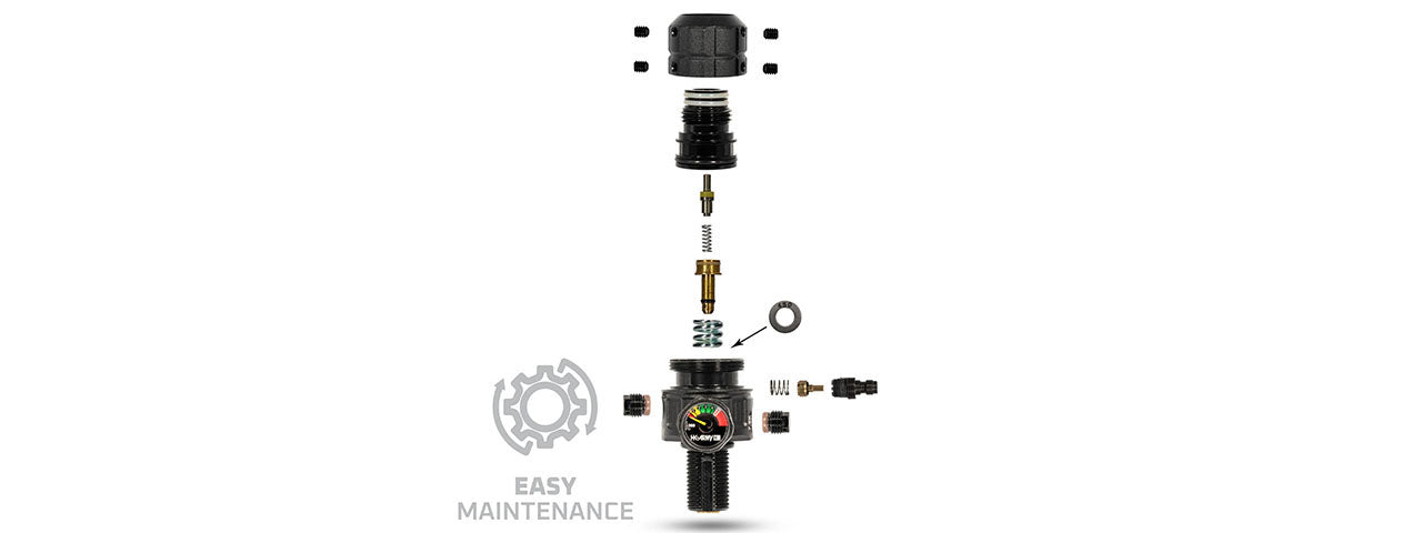 HK Army Turbine Pro HPA Short Body Regulator - (Black)