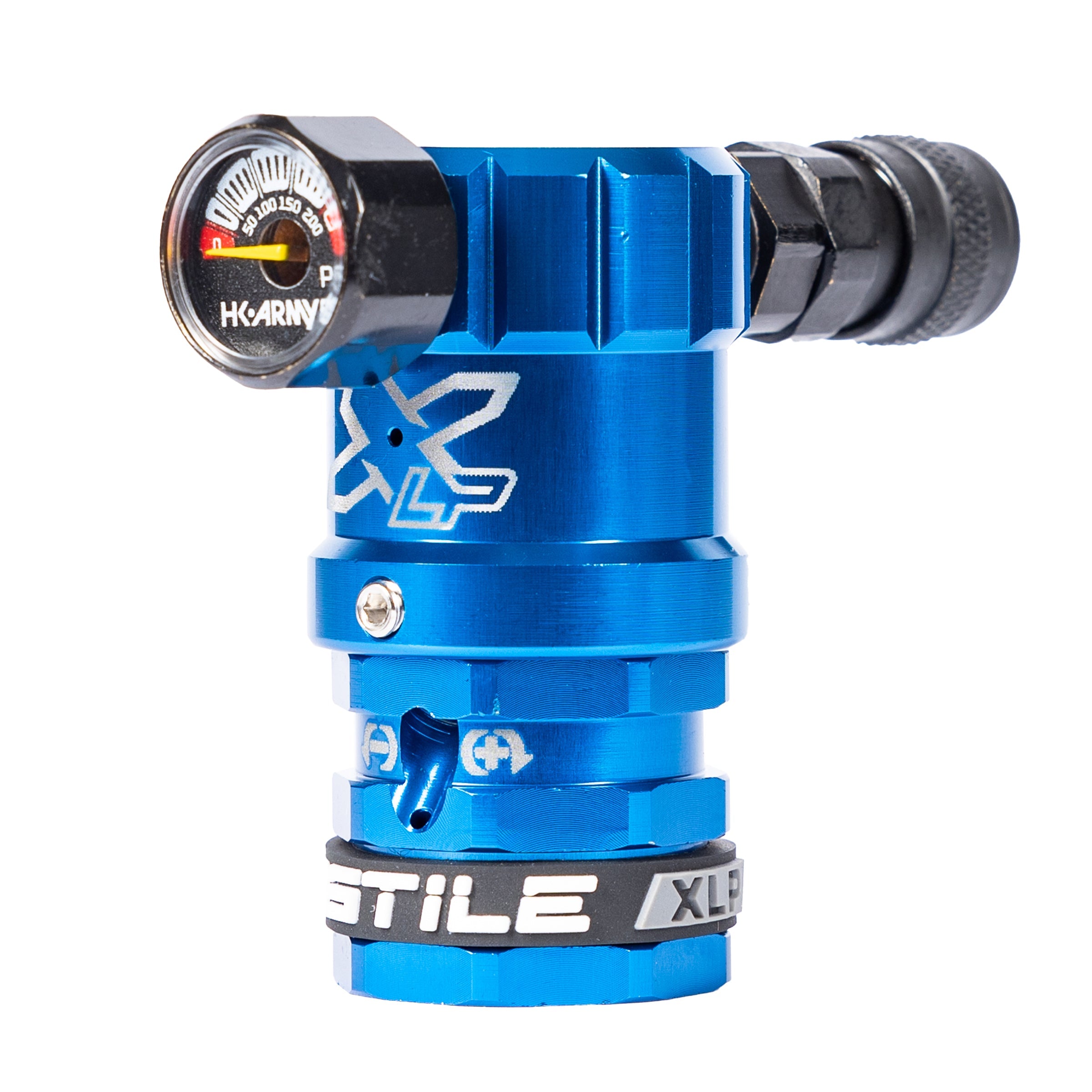 Hostile® XLP Regulator - Side Port Quick-Disconnect - Blue - XTREME Airsoft Superstore