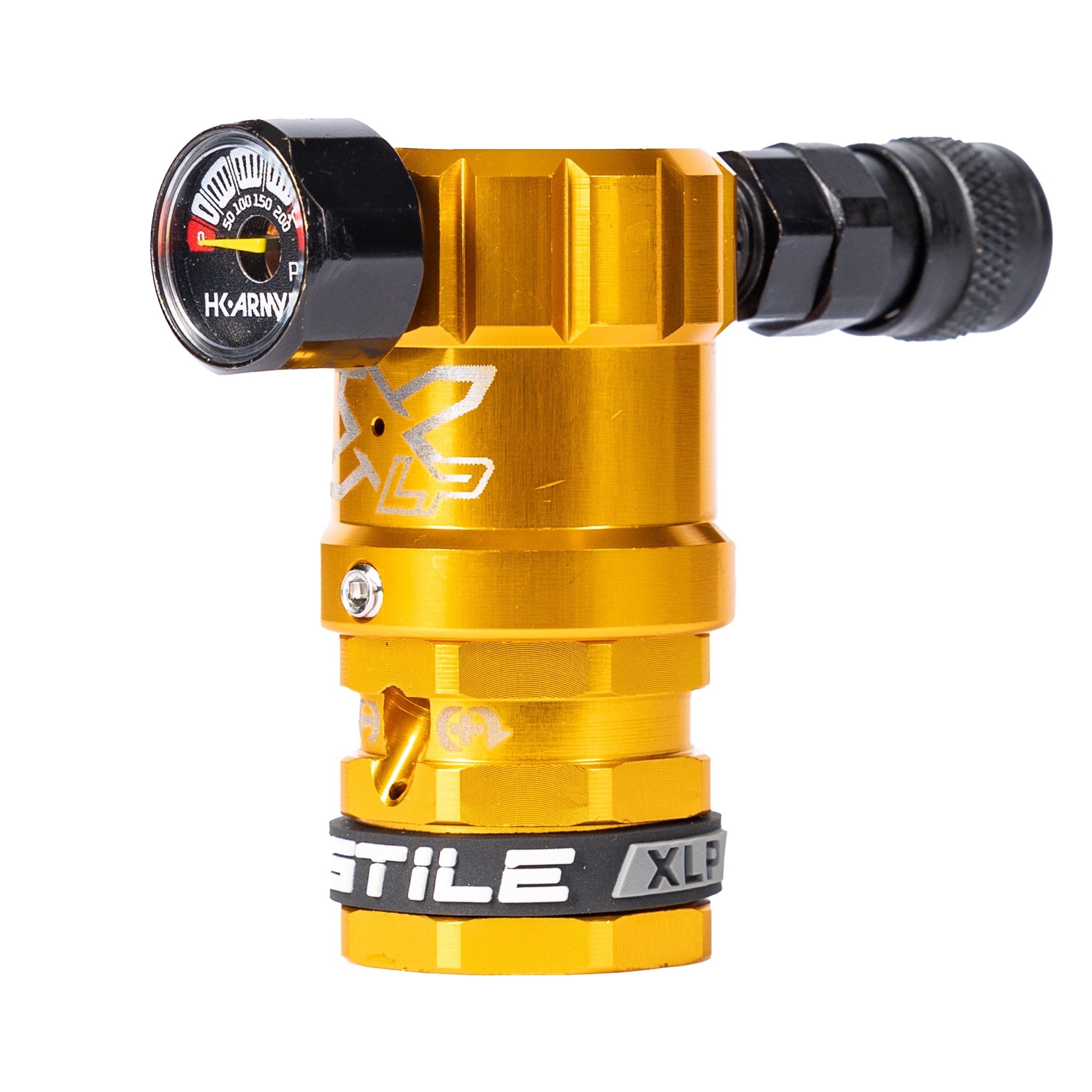 Hostile® XLP Regulator - Side Port Quick-Disconnect - Gold - XTREME Airsoft Superstore