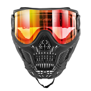 HSTL® Skull Goggle "Death" - Black w/ Fire Lens - XTREME Airsoft Superstore