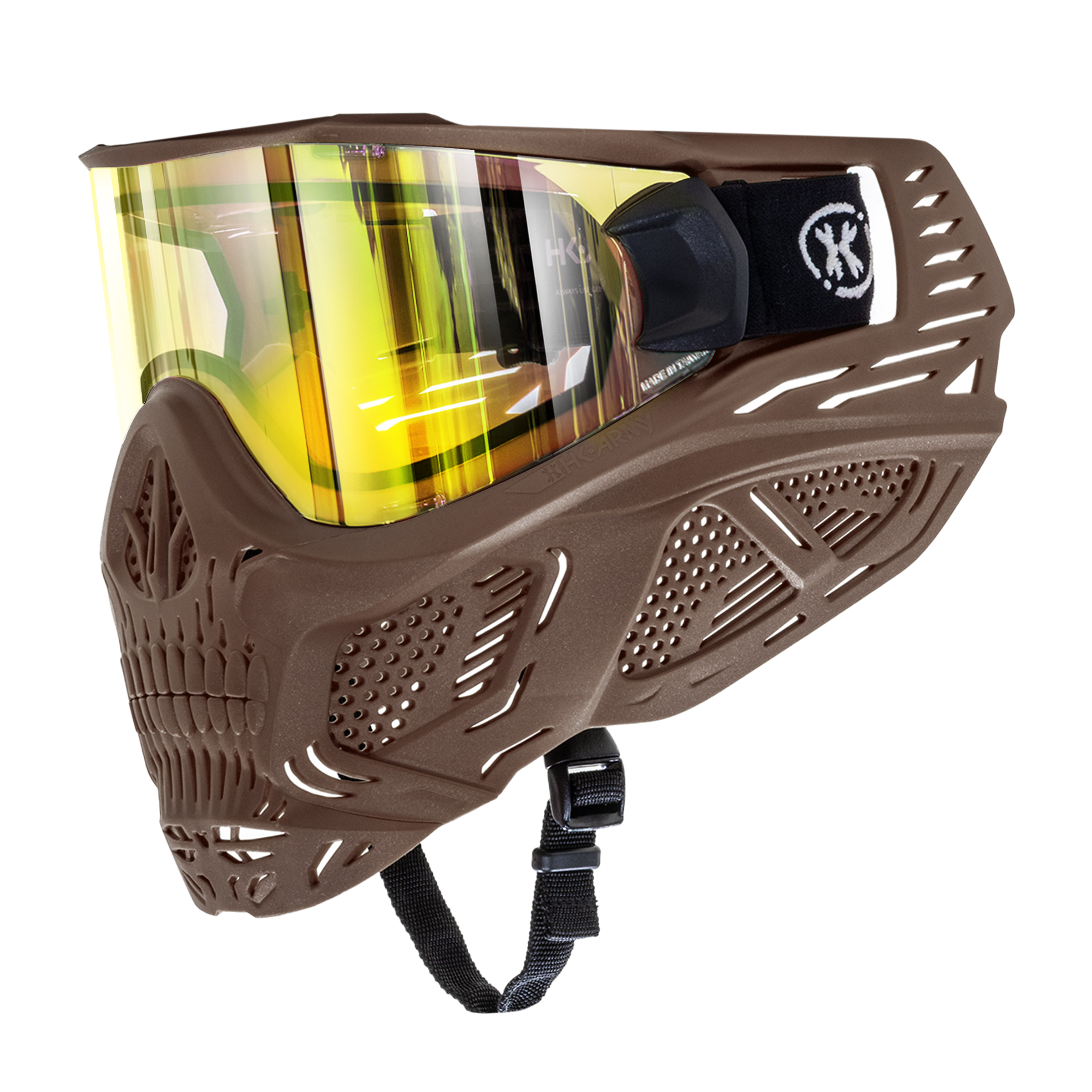 HSTL® Skull Goggle "Sandman" - Tan w/ Gold Lens - XTREME Airsoft Superstore
