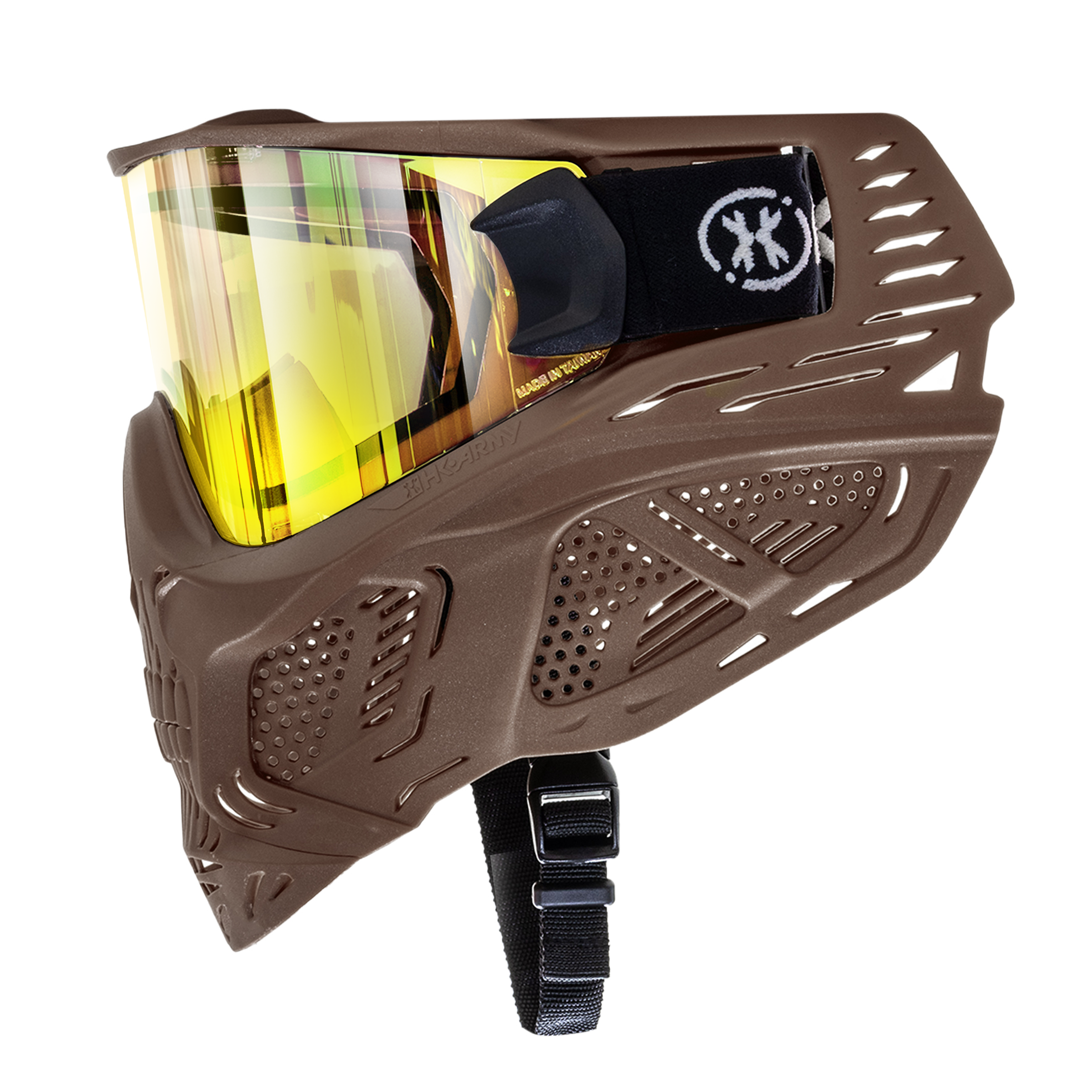 HSTL® Skull Goggle "Sandman" - Tan w/ Gold Lens - XTREME Airsoft Superstore