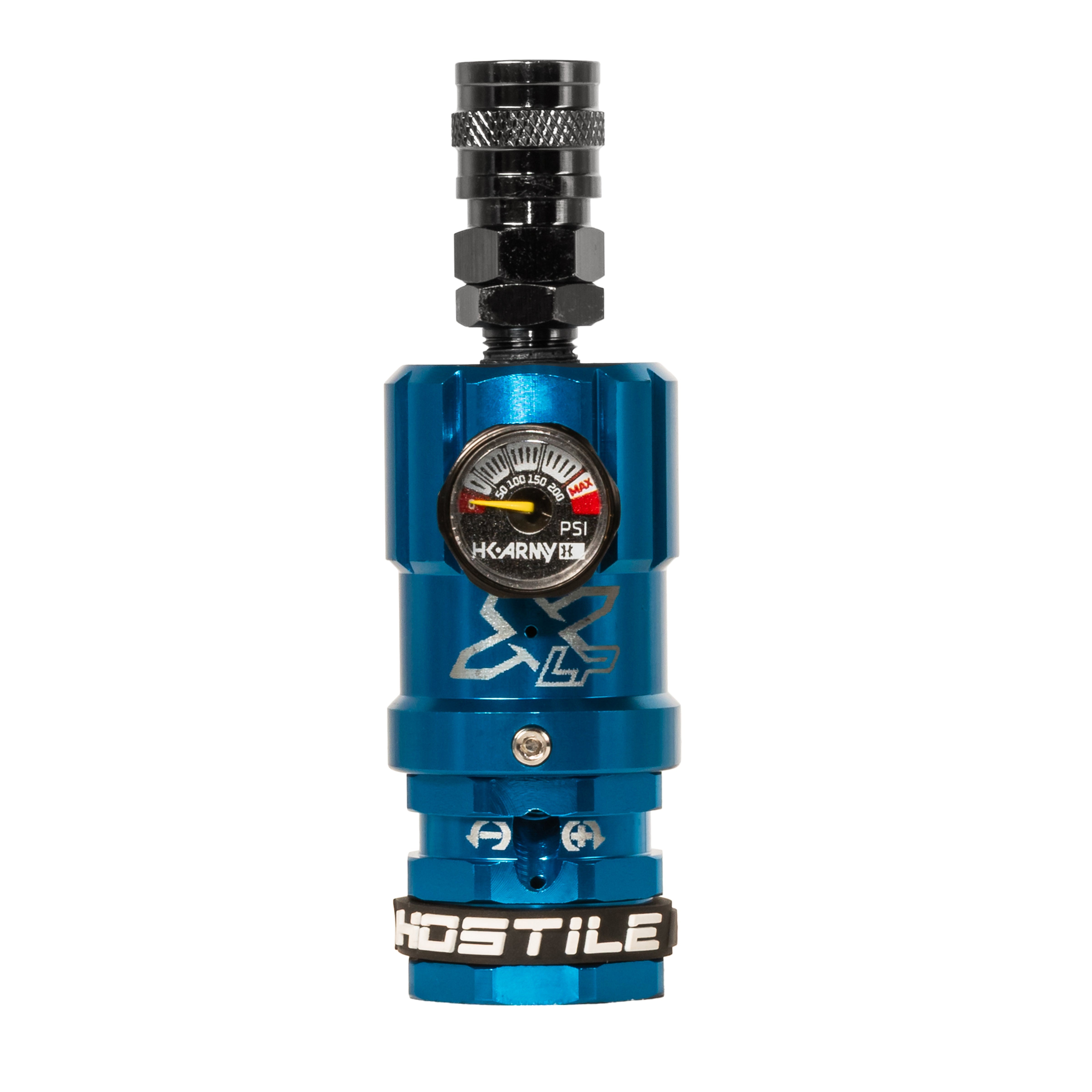 Hostile® XLP Regulator - Top Port Quick-Disconnect - Blue