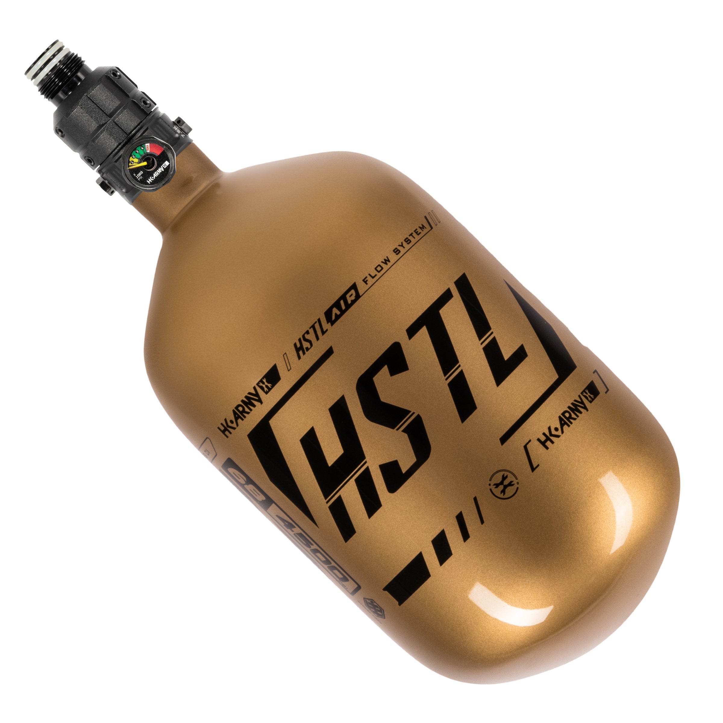 HSTL® - Carbon Fiber Tank - PRO Reg - 68ci / 4500psi - Gold/Black - XTREME Airsoft Superstore