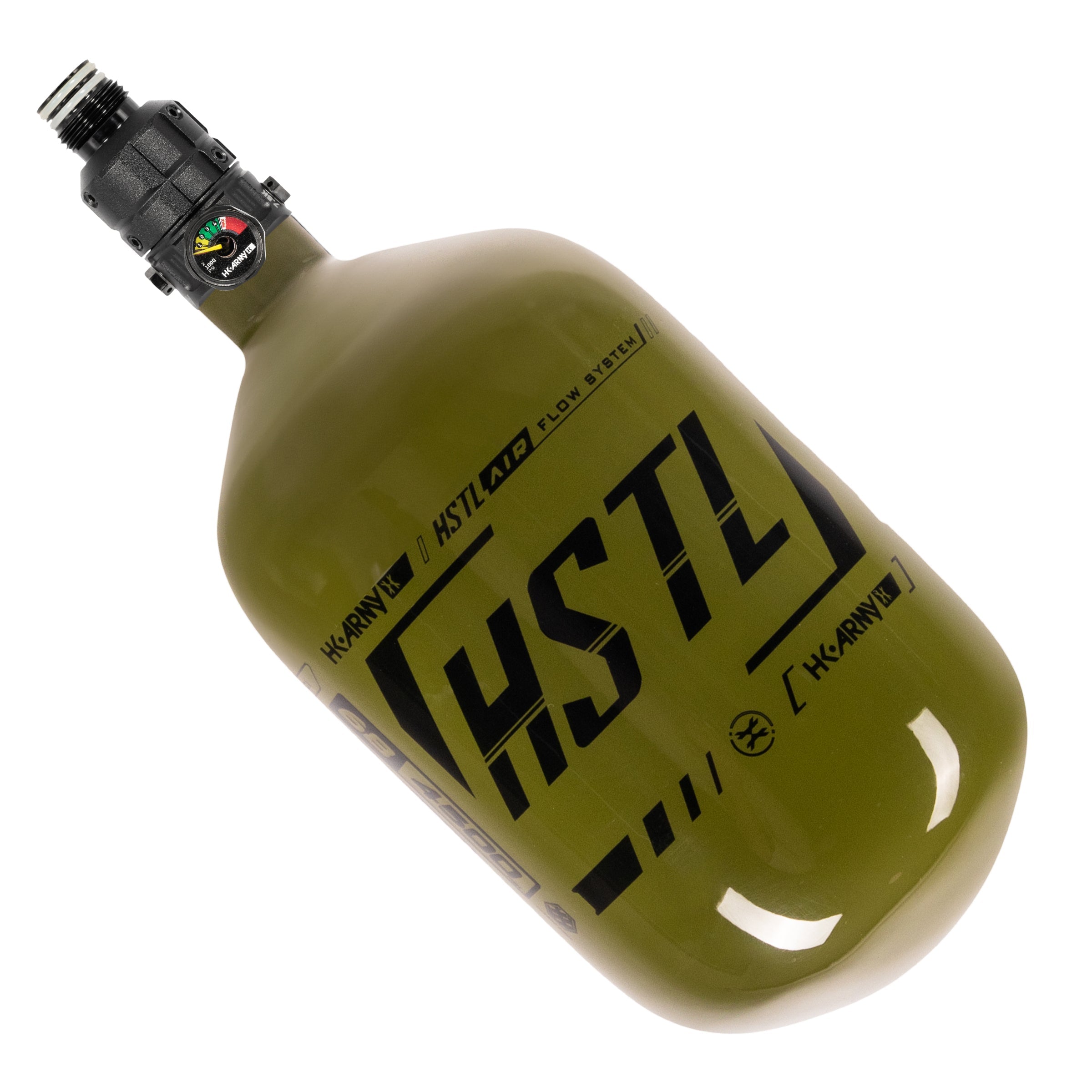 HSTL® - Carbon Fiber Tank - PRO Reg - 68ci / 4500psi - Olive/Black - XTREME Airsoft Superstore