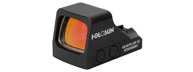 HOLOSUN HE407K-GR X2 Green Open Reflex Optical Sight - (Black)