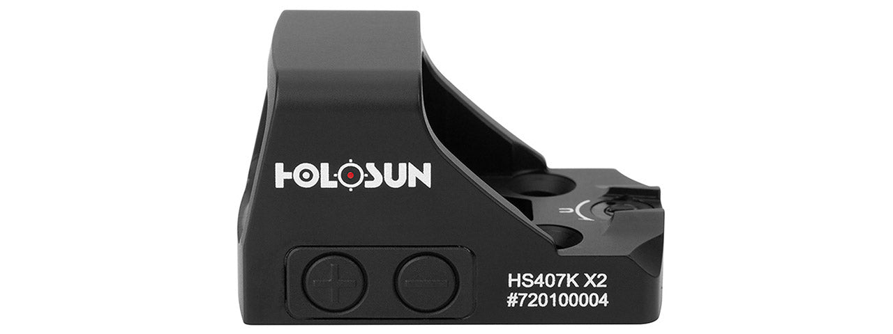 HOLOSUN HE407K X2 Red Open Reflex Optical Sight - (Black)