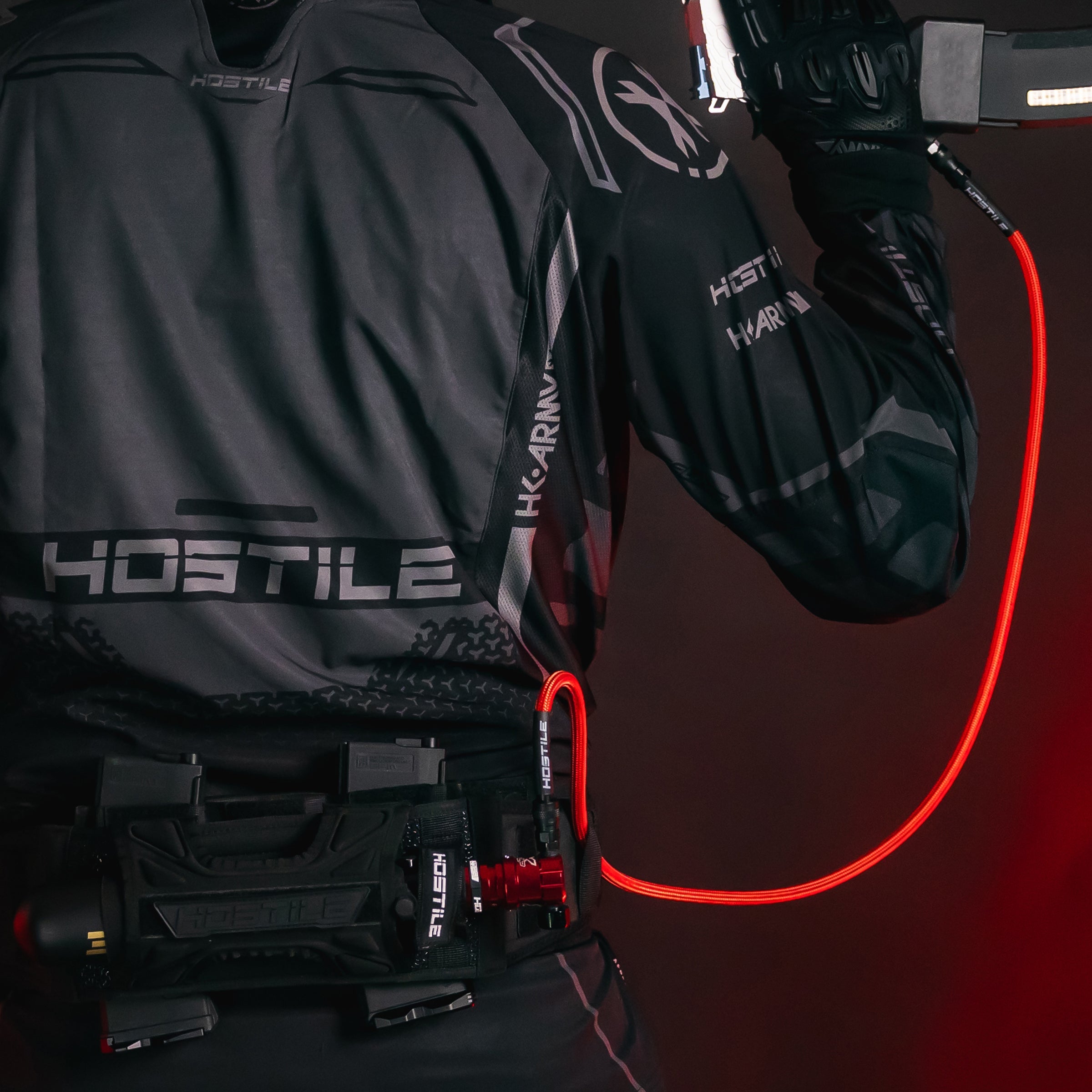 Hostile® Flex Line 42" Hose - Red - XTREME Airsoft Superstore