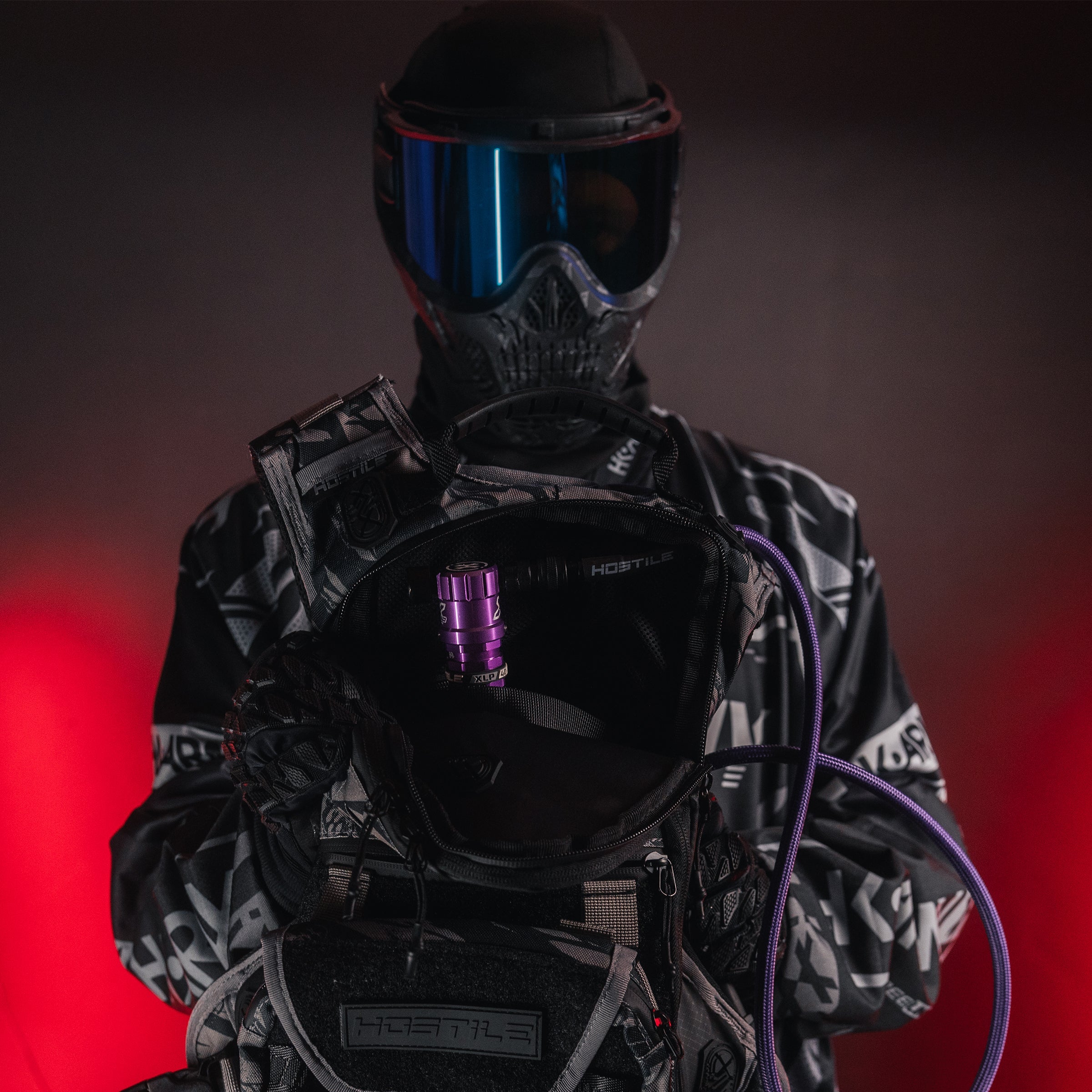 Hostile® XLP Regulator - Side Port Quick-Disconnect - Purple - XTREME Airsoft Superstore