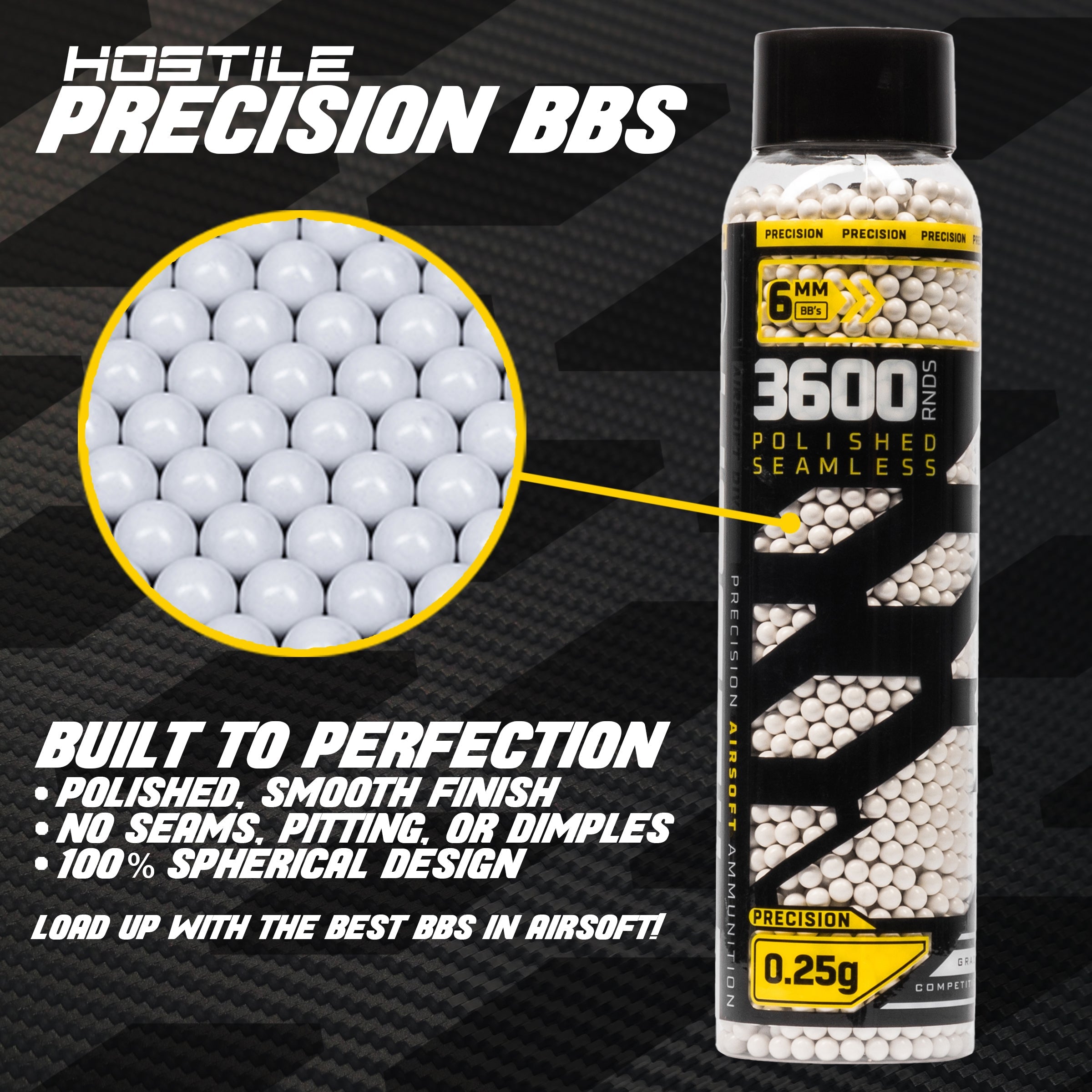 Precision .25g BB's - 3600ct - White - XTREME Airsoft Superstore