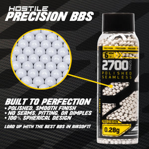Precision .28g BB's - 2700ct - White - XTREME Airsoft Superstore