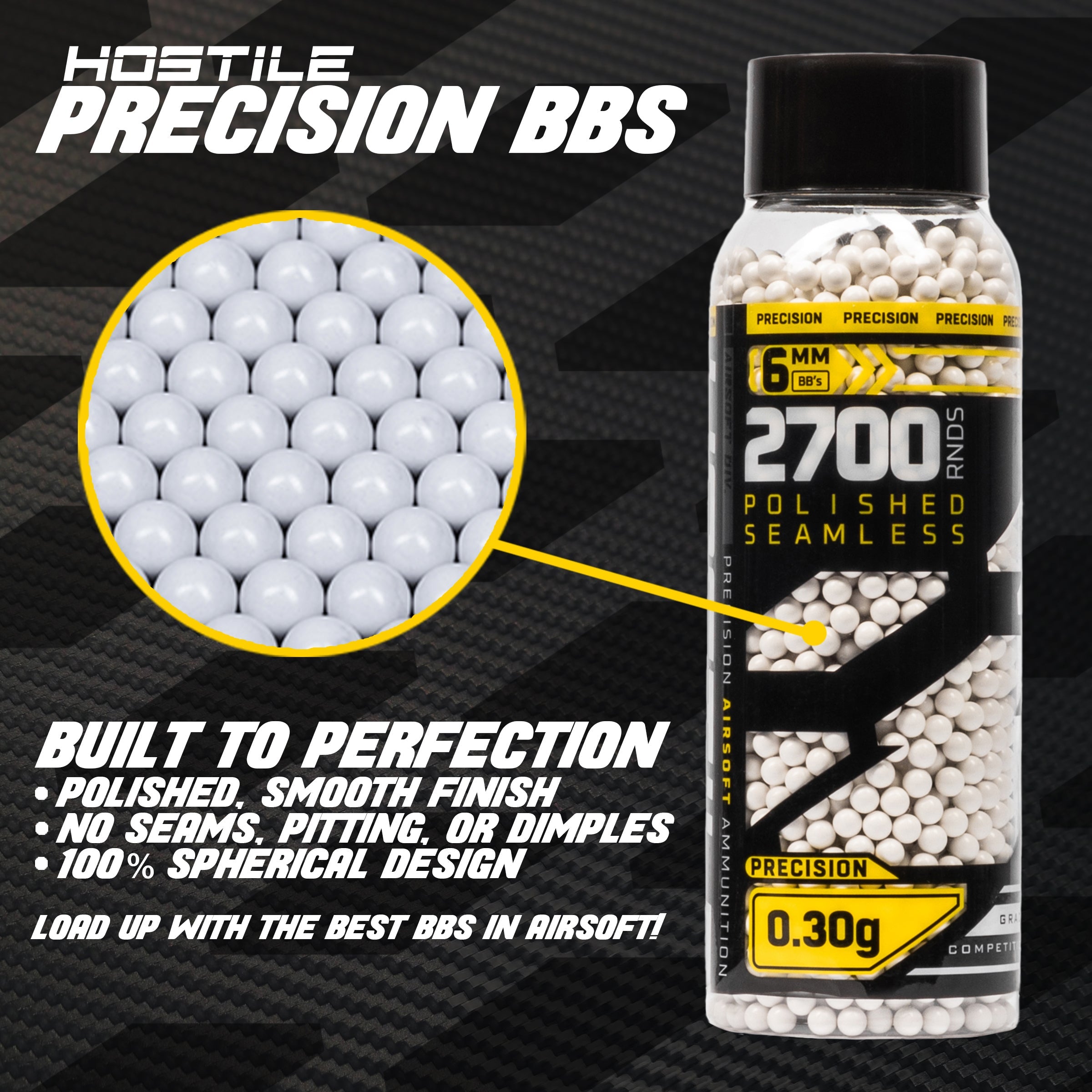 Precision .30g BB's - 2700ct - White - XTREME Airsoft Superstore