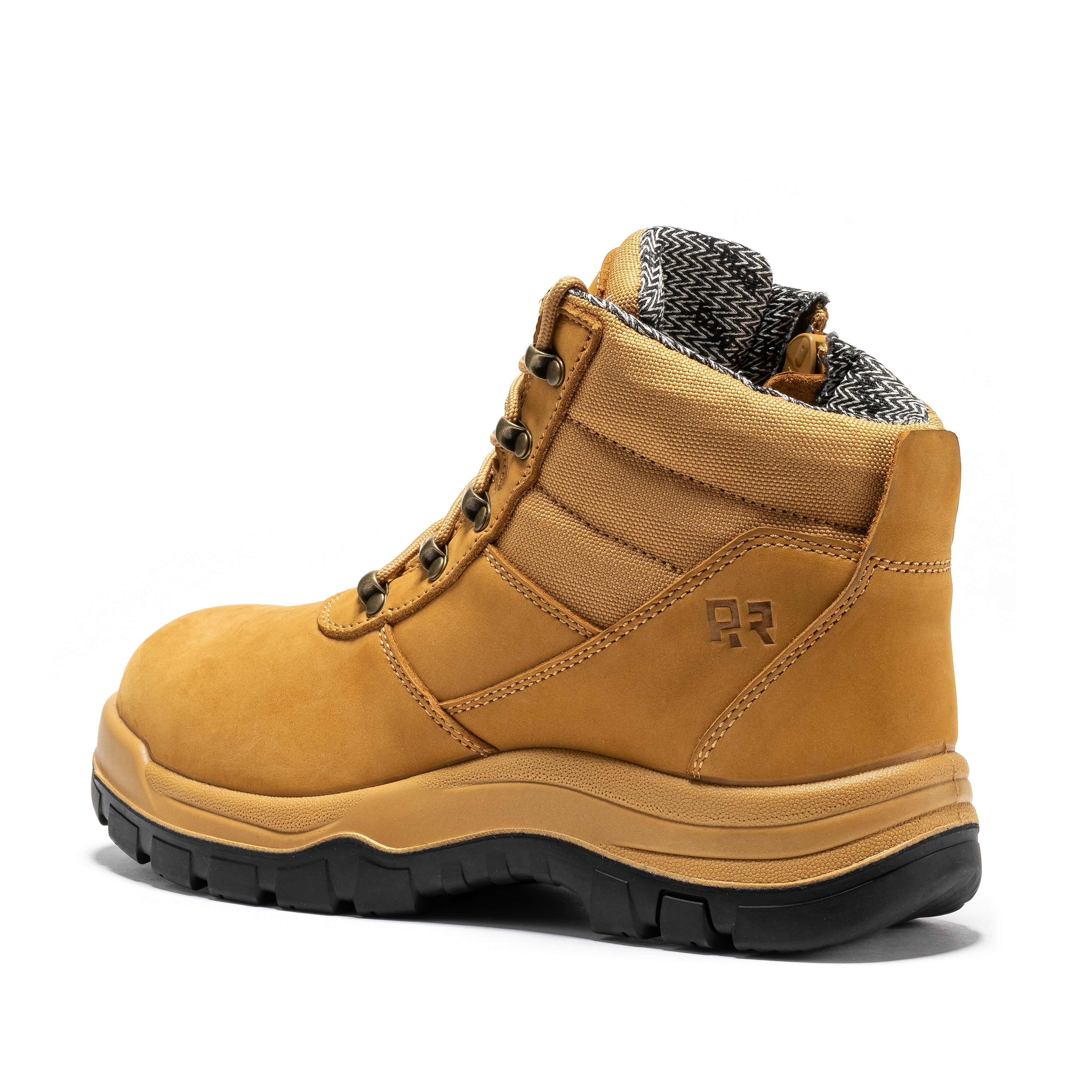 ROCKROOSTER Avalon Black 6 Inch Zip-sided Composite toe Leather Work Boots CP213BK - XTREME Airsoft Superstore
