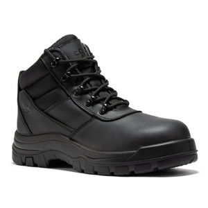 ROCKROOSTER Avalon Black 6 Inch Zip-sided Composite toe Leather Work Boots CP213BK - XTREME Airsoft Superstore