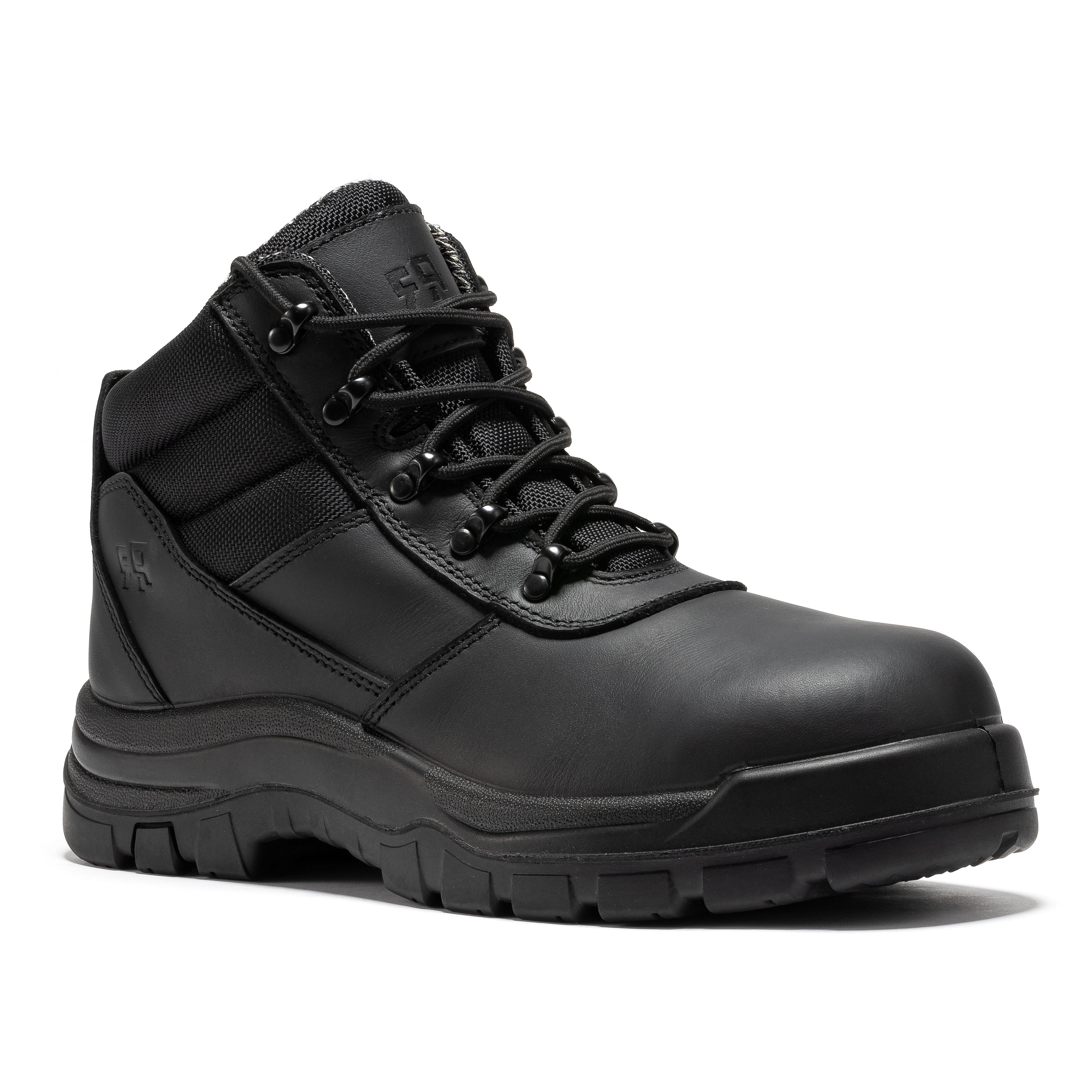 ROCKROOSTER Avalon Black 6 Inch Zip-sided Composite toe Leather Work Boots CP213BK