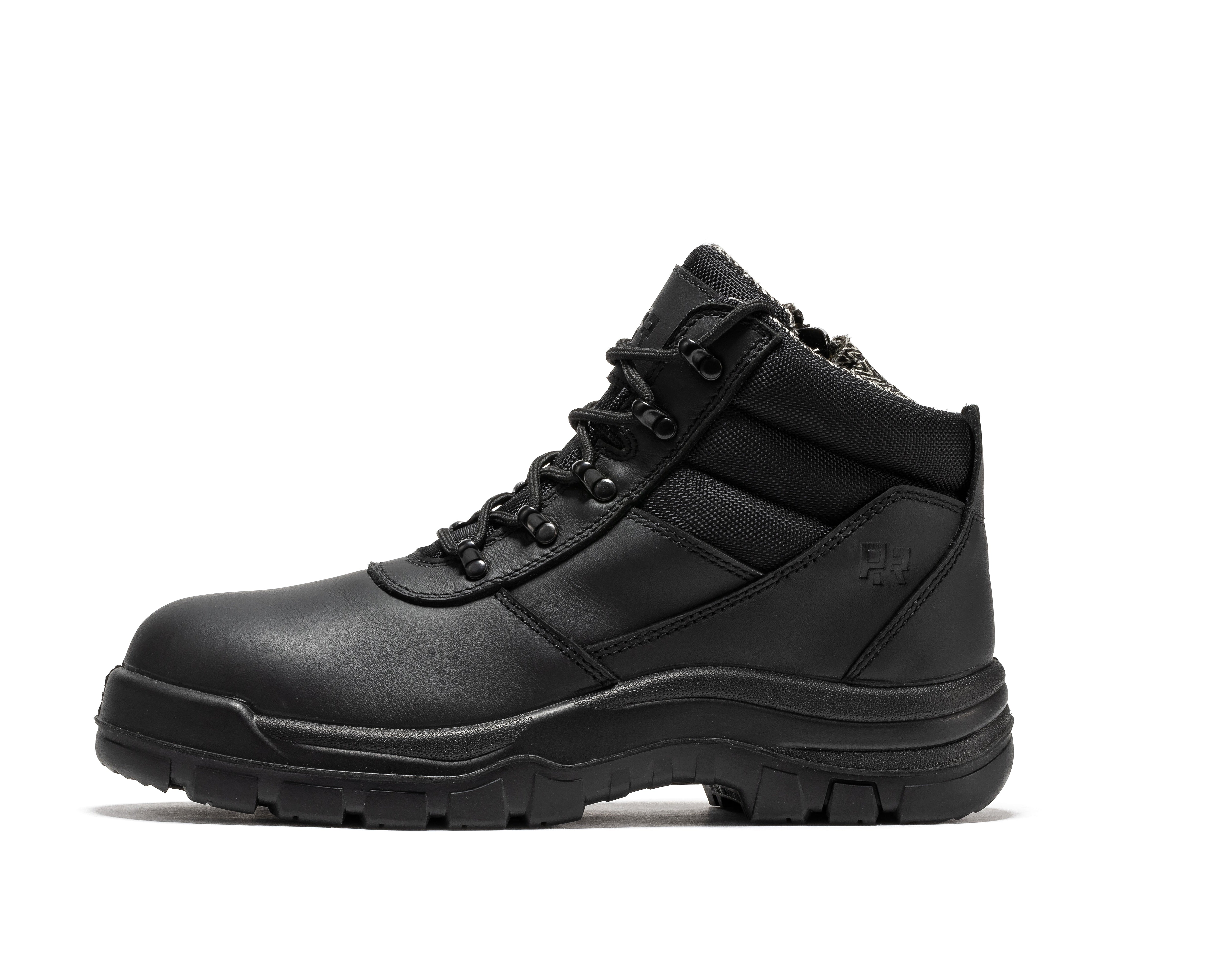 ROCKROOSTER Avalon Black 6 Inch Zip-sided Composite toe Leather Work Boots CP213BK - XTREME Airsoft Superstore