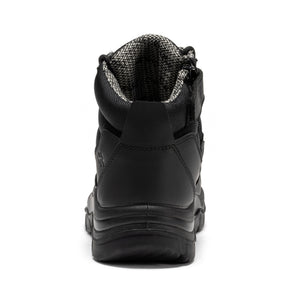 ROCKROOSTER Avalon Black 6 Inch Zip-sided Composite toe Leather Work Boots CP213BK - XTREME Airsoft Superstore