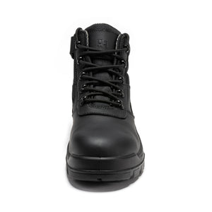 ROCKROOSTER Avalon Black 6 Inch Zip-sided Composite toe Leather Work Boots CP213BK - XTREME Airsoft Superstore