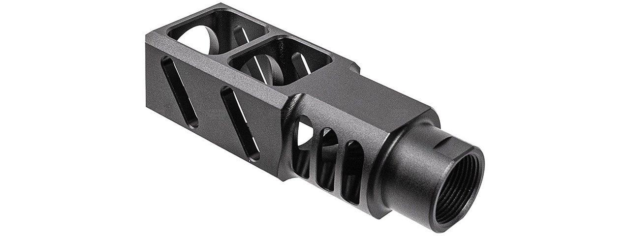 ITP SAIGA-12 / AK Style Airsoft Compensator For M24 CW Adapter Type - (Black)