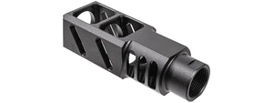ITP SAIGA-12 / AK Style Airsoft Compensator For M24 CW Adapter Type - (Black)
