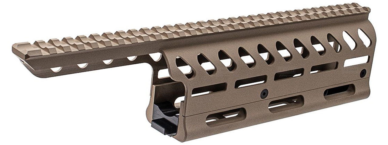 ITP M-LOK CNC Aluminum Handguard Rail For Marui TM SAIGA-12 GBB Series - (FDE)
