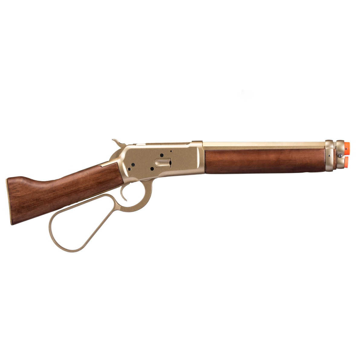 Atlas Custom Works M1873 "Mares Leg" Lever Action Airsoft Green Gas Rifle (Color: Gold)