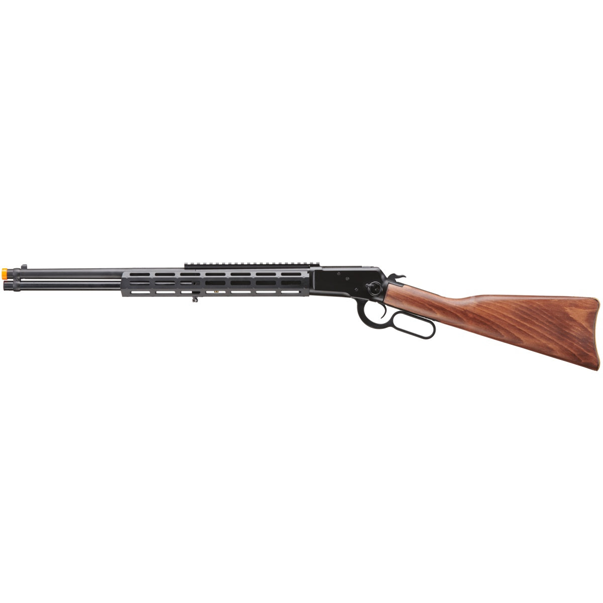 Atlas Custom Works M1873 "Mares Leg" Long Barreled Lever Action Airsoft Green Gas Rifle w/ M-LOK Rail (Color: Black)