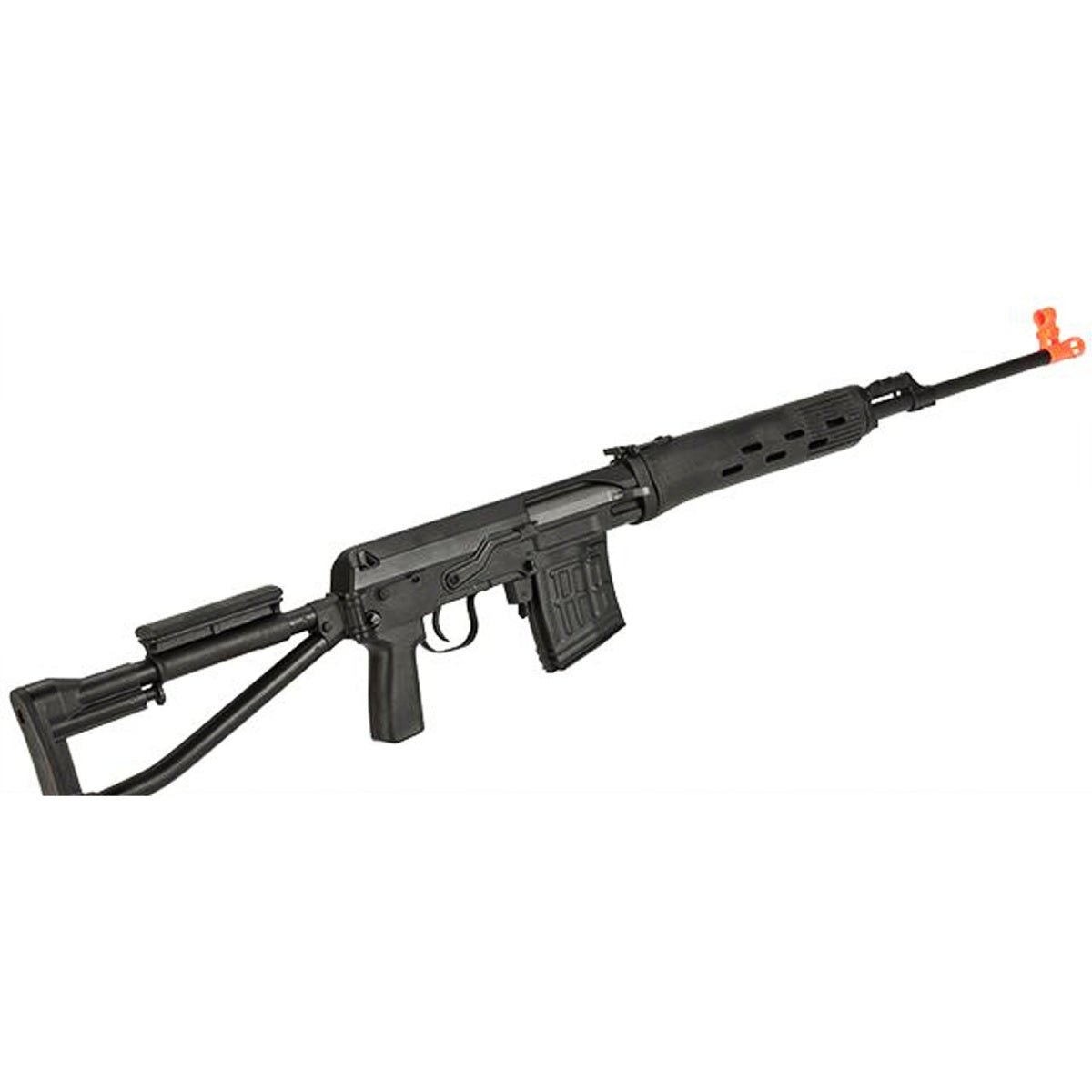 Atlas Custom Works SVD Dragunov Electric Airsoft Sniper Rifle w/ Folding Tube Stock (Color: Black)