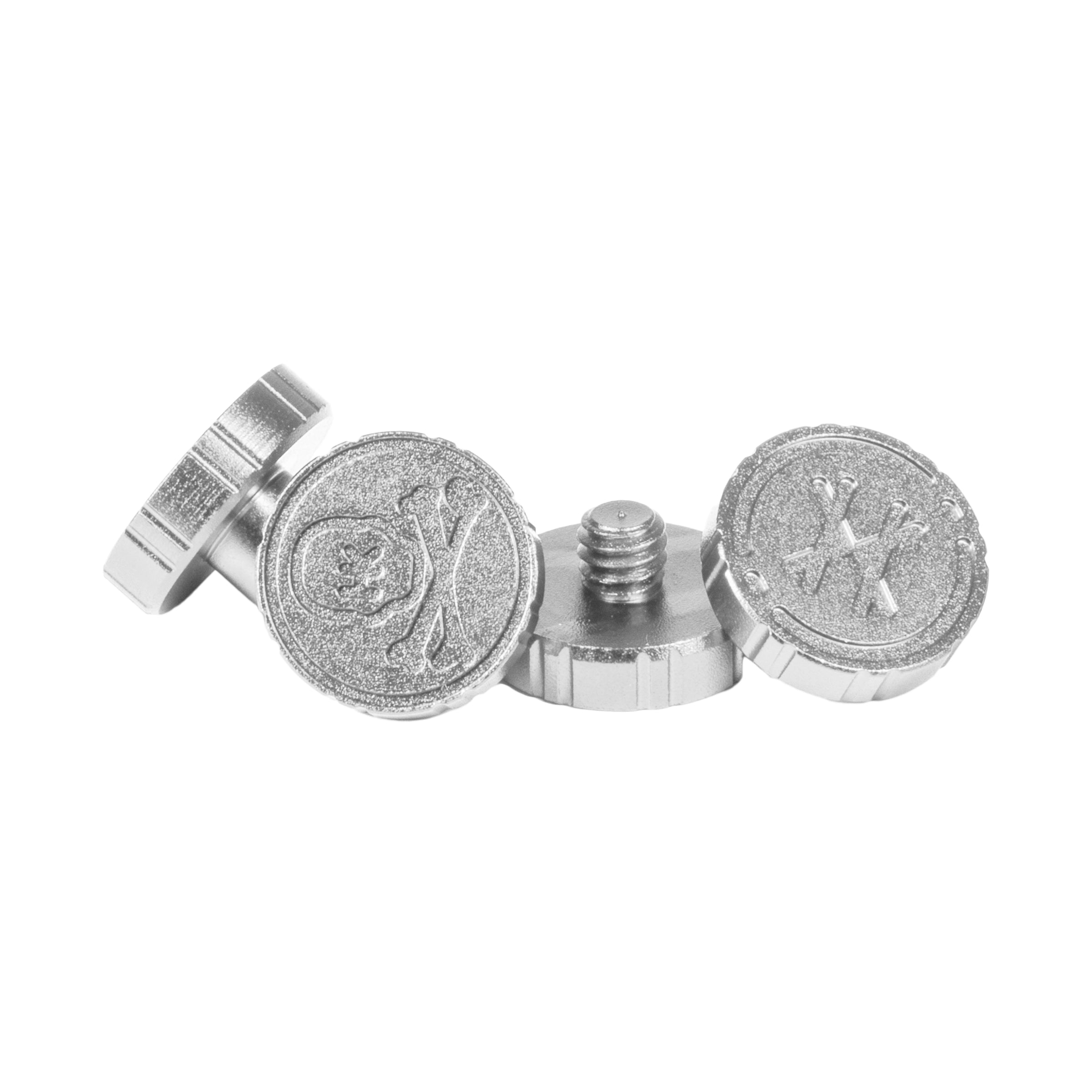 Machined Goggle Screw Set "Icon" Silver - XTREME Airsoft Superstore