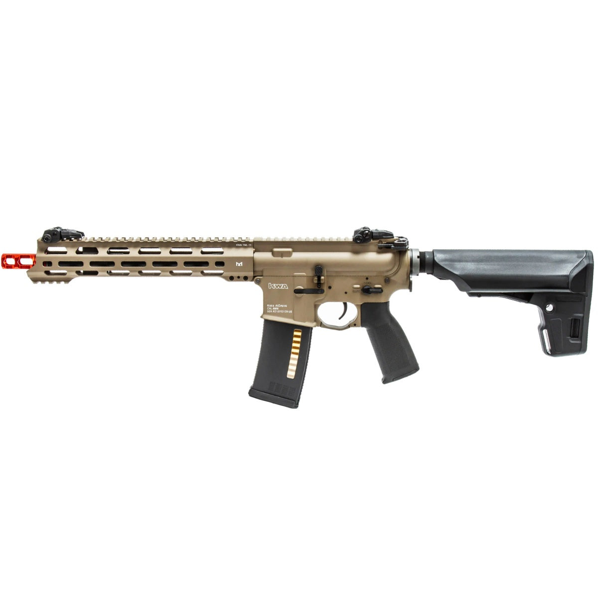 KWA AEG 3.0 RM4 Ronin Tactical T10 SBR w/ 10" M-LOK Handguard (Color: Flat Desert Earth)