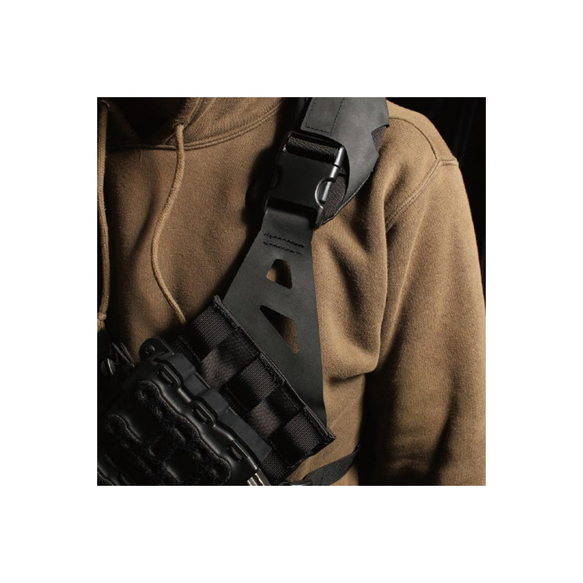 Laylax Cross Chest Lightweight Molle Bandolier Sling Rig (Color: Black)