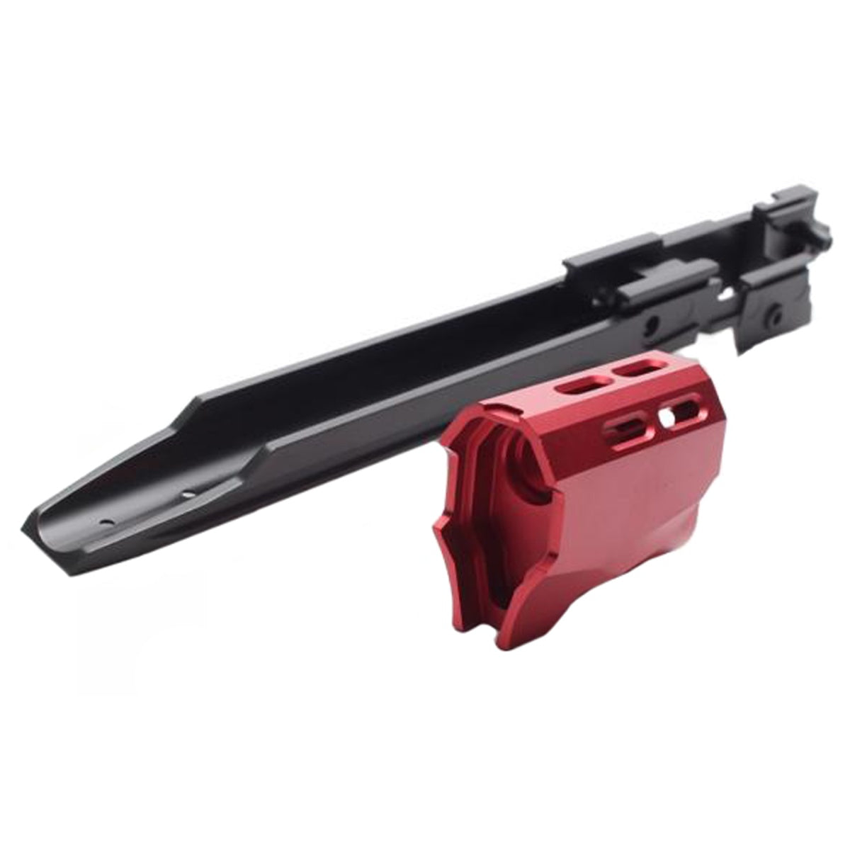Laylax Hi-Capa Custom Lower Frame "R" Edge 5.1 & Compensator Set (Color: Crimson Red)