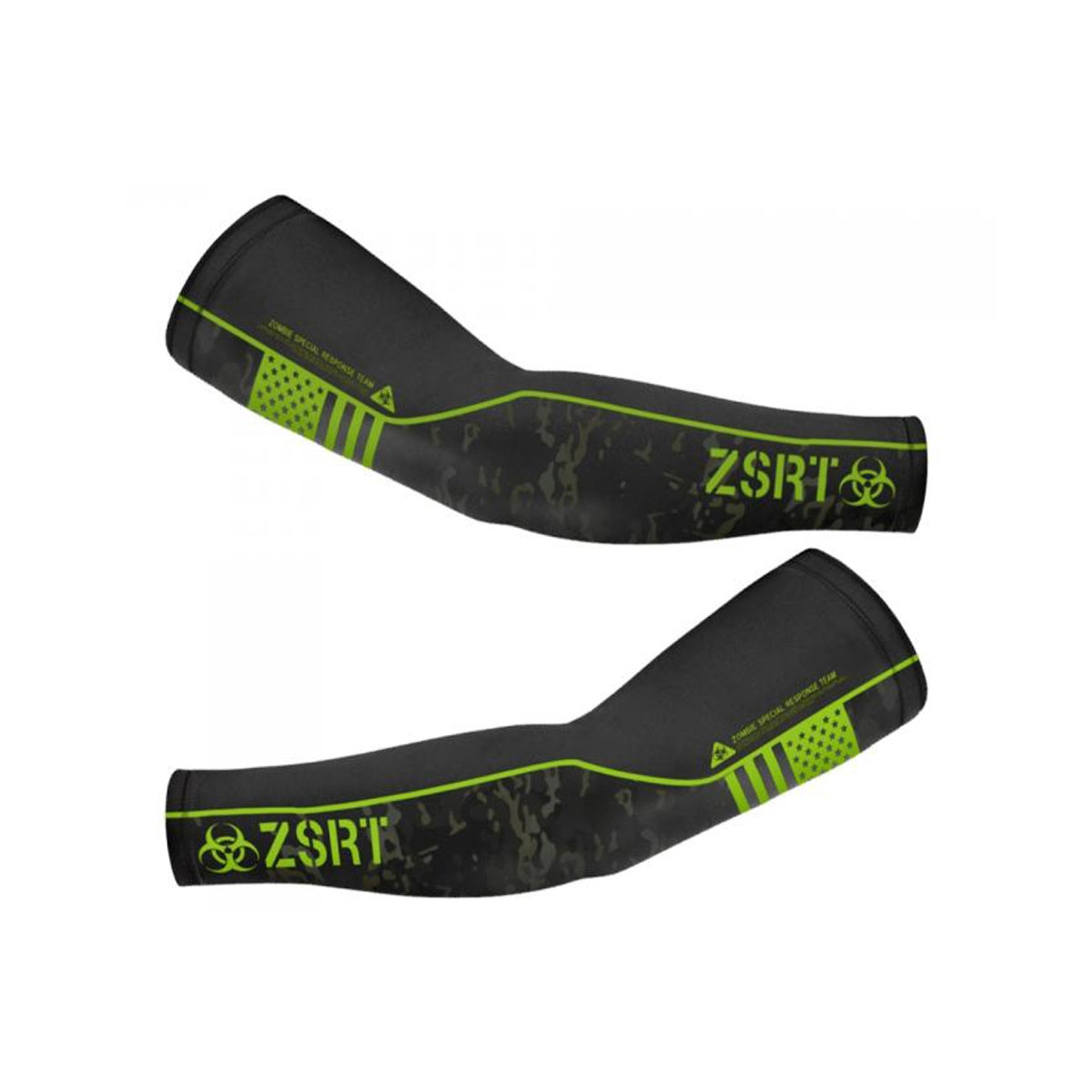 Laylax Zombie Special Response Team (ZSRT) Cool Arm Cover (Color: Black / Zombie Green) - Small