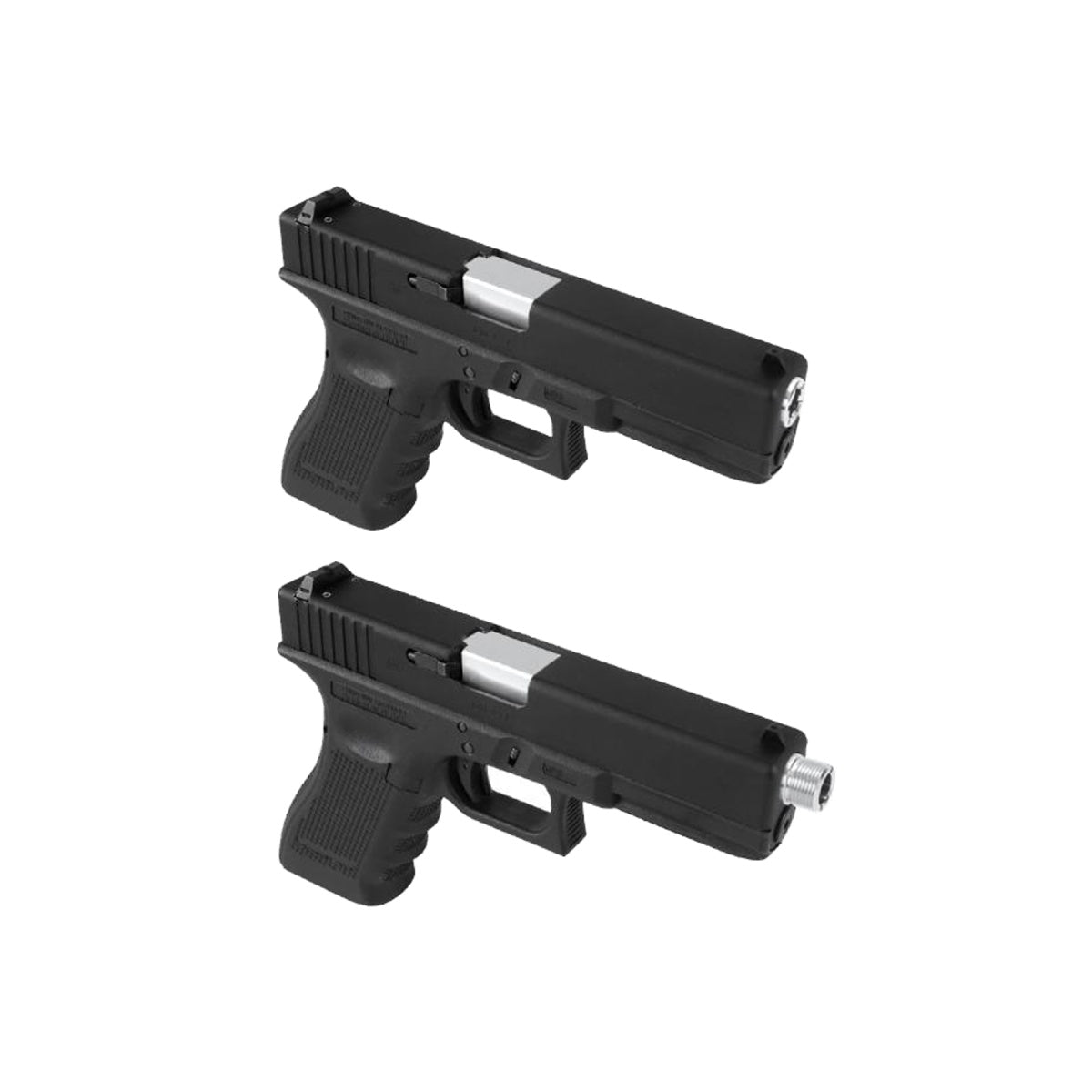 Laylax 2 Way Fixed Non-Recoiling Outer Barrel for Umarex Glock 17 Gen 4 (Color: Silver)