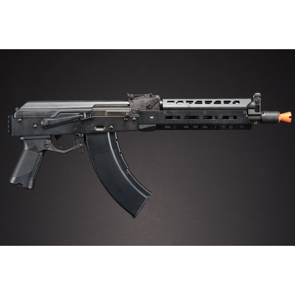 LCT Airsoft AK104 Steel AEG Airsoft Rifle w/ ASTER V2 SE Expert & Picatinny Stock Adapter - (Black)