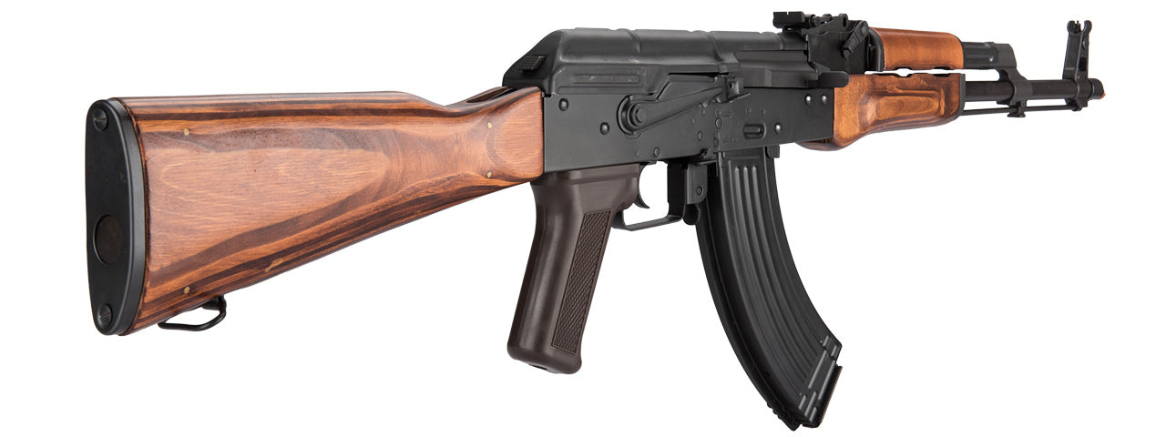 LCT AKM Steel Airsoft AEG Rifle w/ Full Stock (Color: Black & Wood)