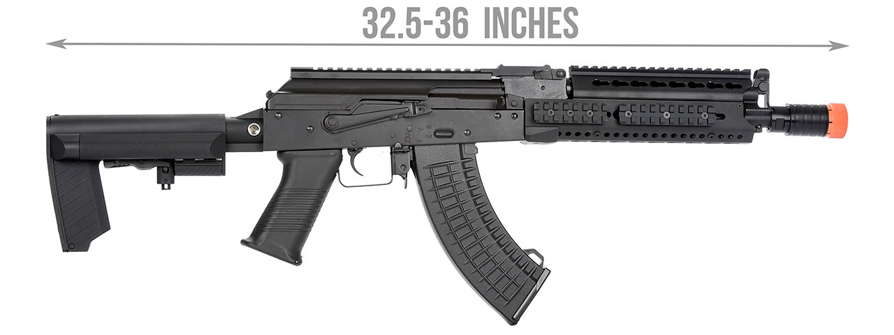 LCT Steel 9.5 KeyMod AK Airsoft AEG Rifle (BLACK)