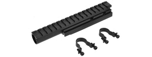 LCT AIRSOFT AK SERIES AEG 20MM FORWARD OPTICAL RAIL SYSTEM - BLACK