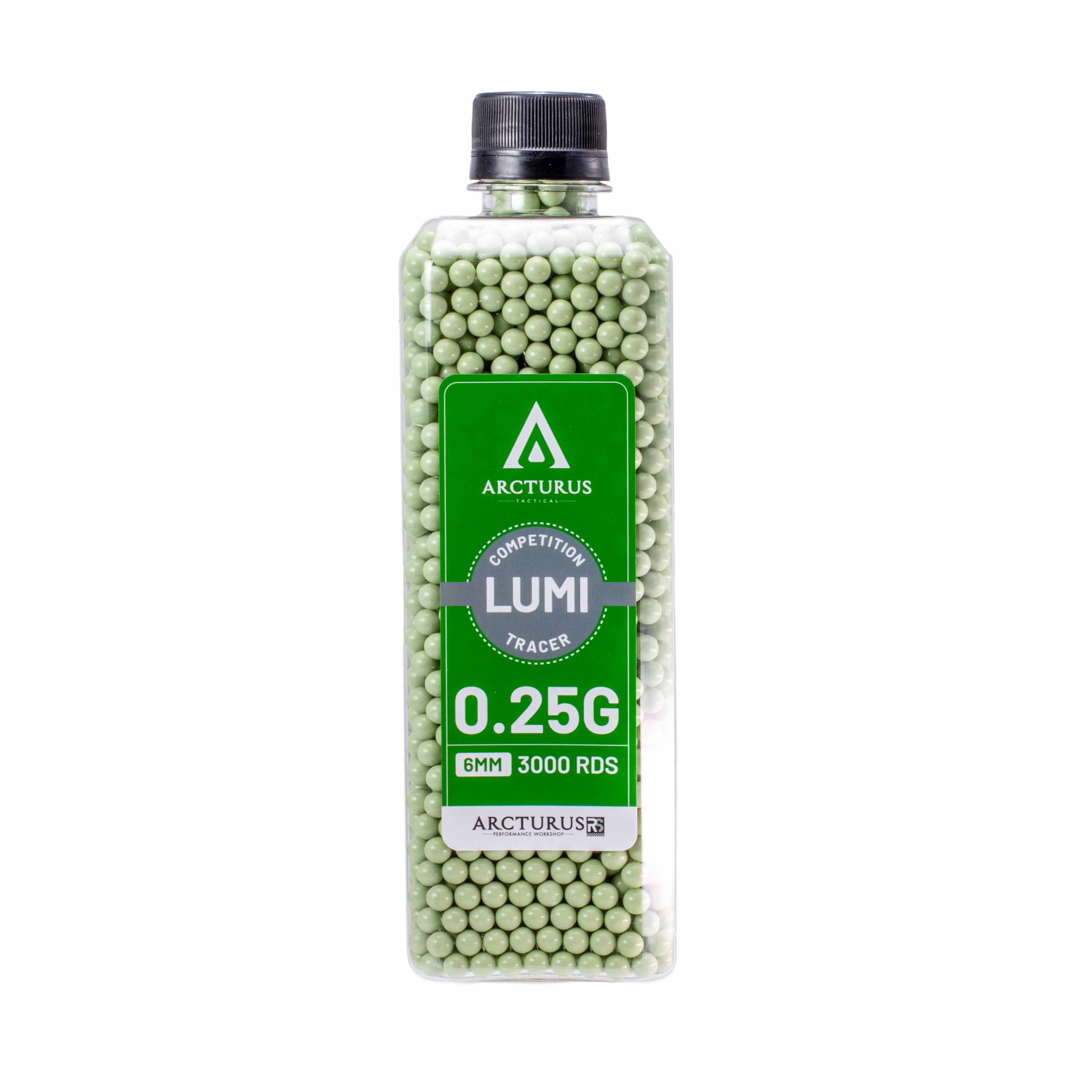 ARCTURUS RS® LUMI Match Grade Sport Green Tracer 6mm Airsoft BBs 0.25g 3000rds