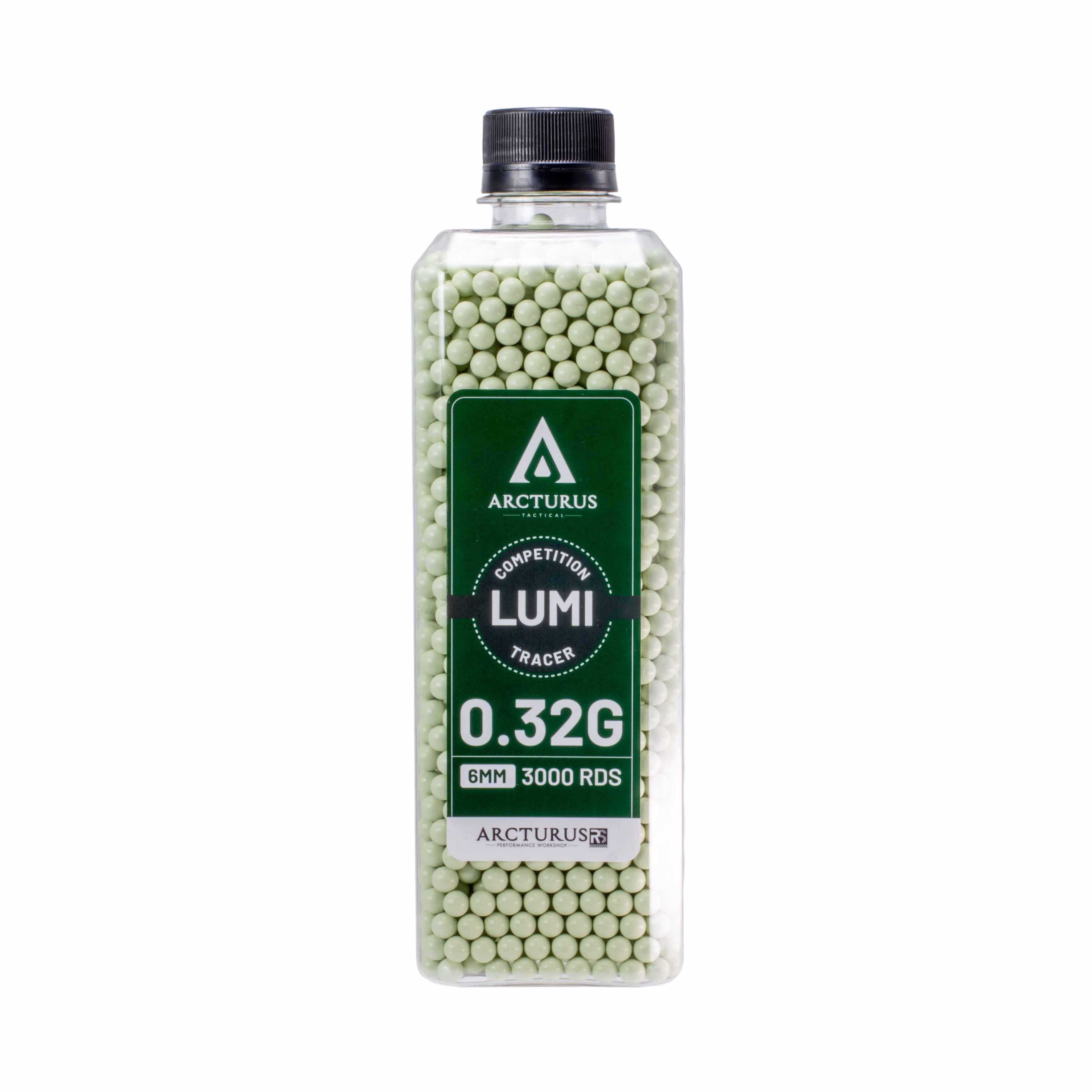 ARCTURUS RS® LUMI Match Grade Sport Green Tracer 6mm Airsoft BBs 0.32g 3000rds