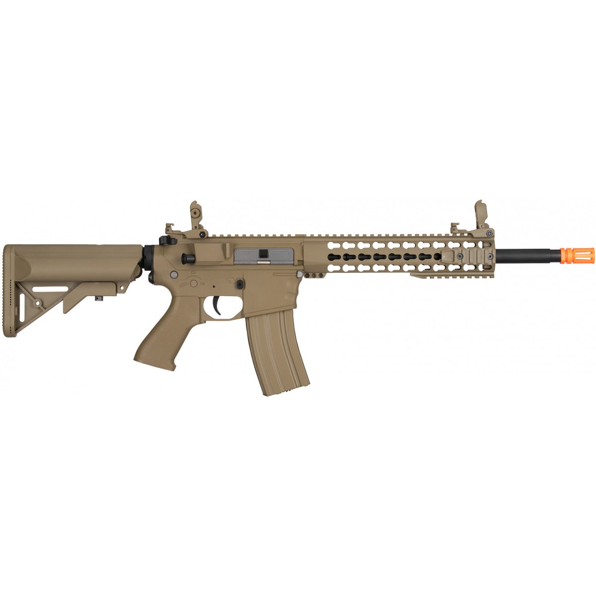 Lancer Tactical Gen 2 10" KeyMod M4 Evo Airsoft AEG Rifle Core Series (Tan)(No Battery and Charger)