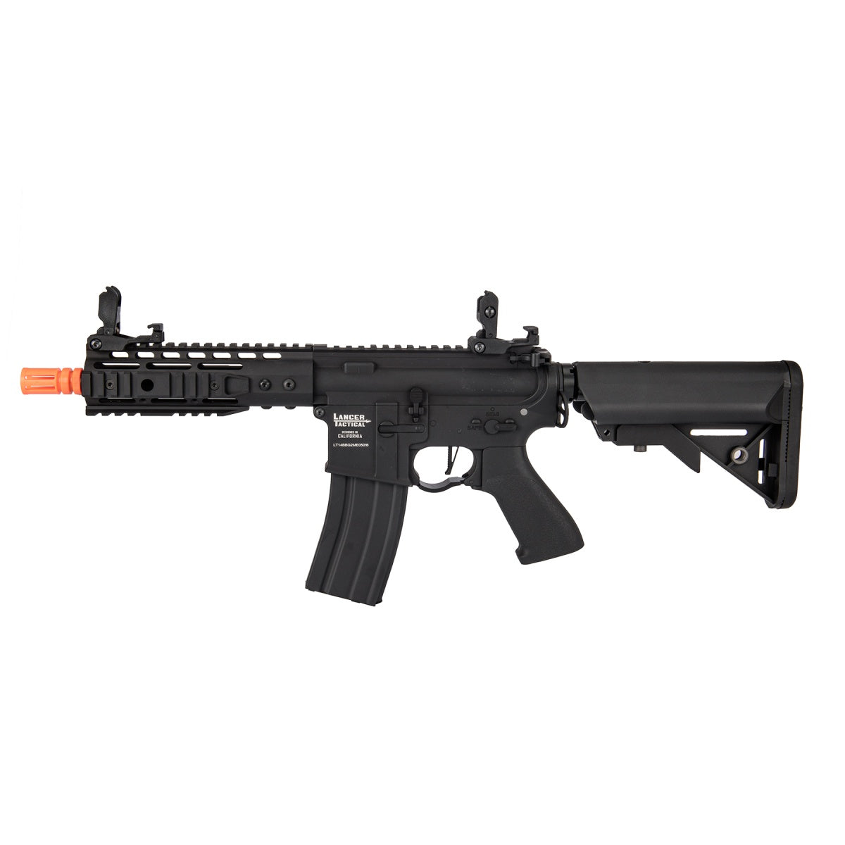 Lancer Tactical Proline 7" KeyMod Railed Airsoft AEG Rifle with Picatinny Rail Segments (Color: Black)